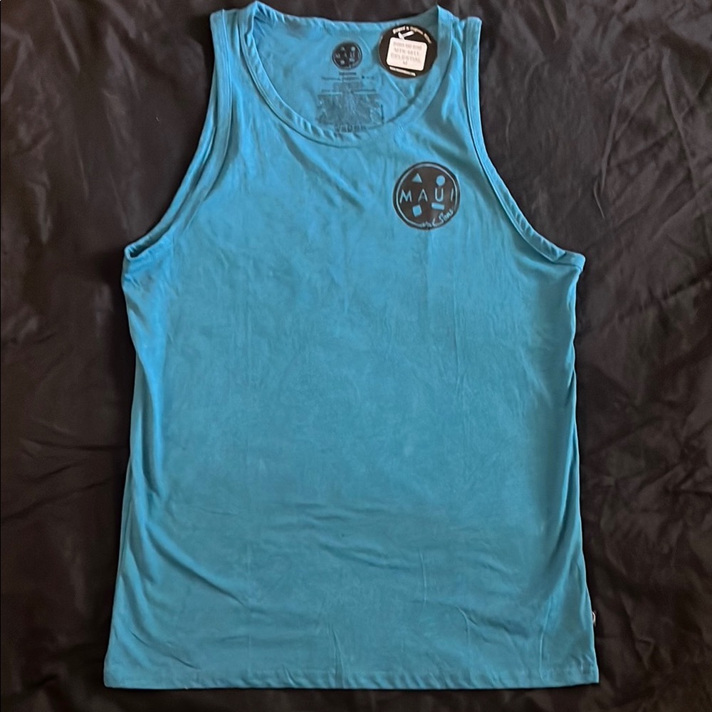 NWT Maui & Sons Men's Blue Tank Top - Picture 4 of 4